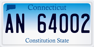 CT license plate AN64002