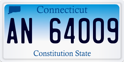 CT license plate AN64009