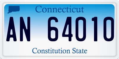 CT license plate AN64010