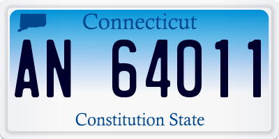 CT license plate AN64011