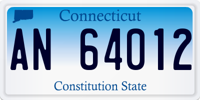 CT license plate AN64012