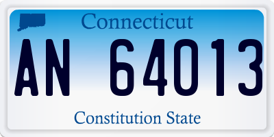 CT license plate AN64013