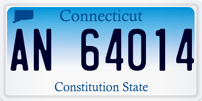CT license plate AN64014