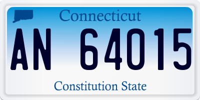 CT license plate AN64015