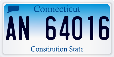 CT license plate AN64016