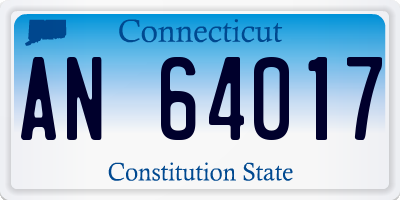 CT license plate AN64017