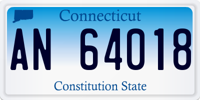CT license plate AN64018