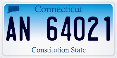 CT license plate AN64021