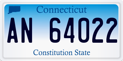 CT license plate AN64022