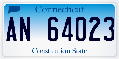 CT license plate AN64023