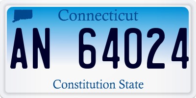 CT license plate AN64024