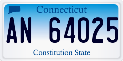 CT license plate AN64025