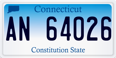 CT license plate AN64026