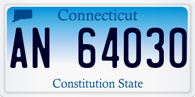 CT license plate AN64030