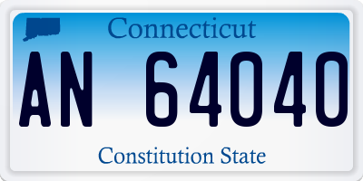 CT license plate AN64040