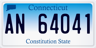 CT license plate AN64041