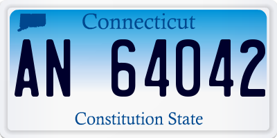 CT license plate AN64042