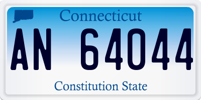 CT license plate AN64044