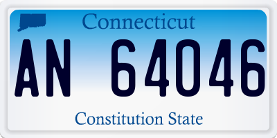 CT license plate AN64046