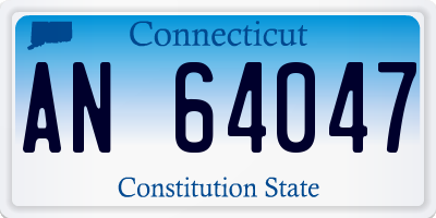 CT license plate AN64047