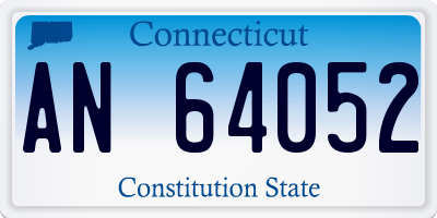 CT license plate AN64052