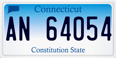 CT license plate AN64054