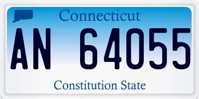 CT license plate AN64055