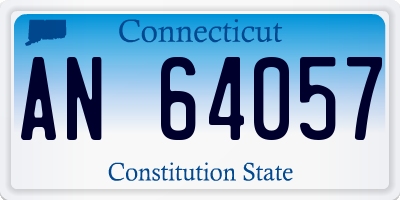 CT license plate AN64057