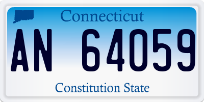 CT license plate AN64059