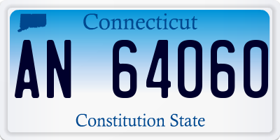 CT license plate AN64060
