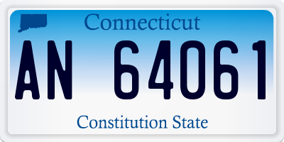 CT license plate AN64061