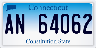 CT license plate AN64062