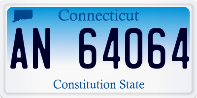 CT license plate AN64064