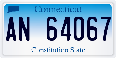 CT license plate AN64067