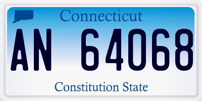 CT license plate AN64068