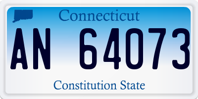 CT license plate AN64073