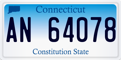 CT license plate AN64078
