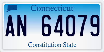 CT license plate AN64079