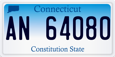 CT license plate AN64080
