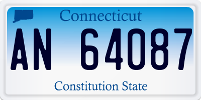 CT license plate AN64087