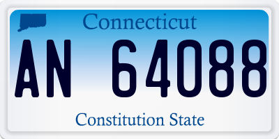 CT license plate AN64088