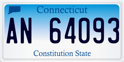 CT license plate AN64093