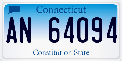 CT license plate AN64094