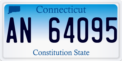 CT license plate AN64095