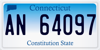 CT license plate AN64097