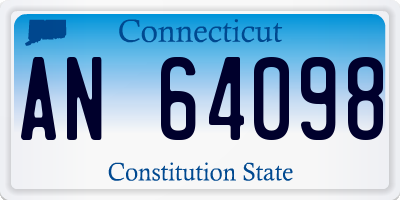 CT license plate AN64098