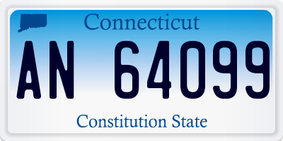 CT license plate AN64099