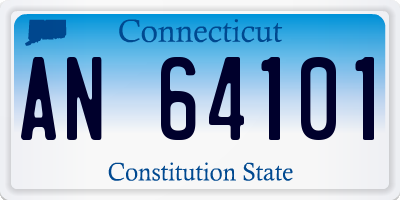 CT license plate AN64101