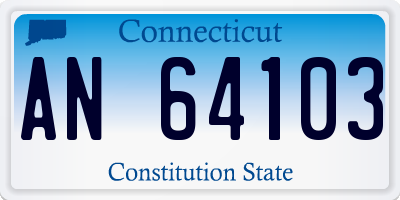 CT license plate AN64103
