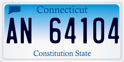 CT license plate AN64104